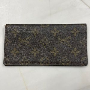Louis Vuitton Vintage Check Card Holder Brown